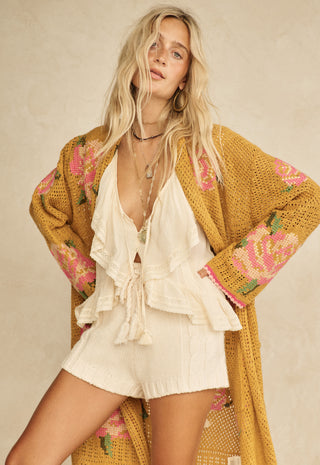 Fleur Lace Frill Sleeveless Blouse